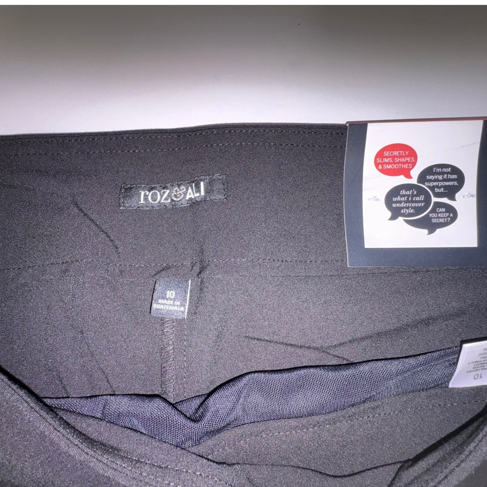 Dressbarn SecretAgent Collection Black Tummy Control Straight Leg Pant SZ 10 NWT - Picture 6 of 7